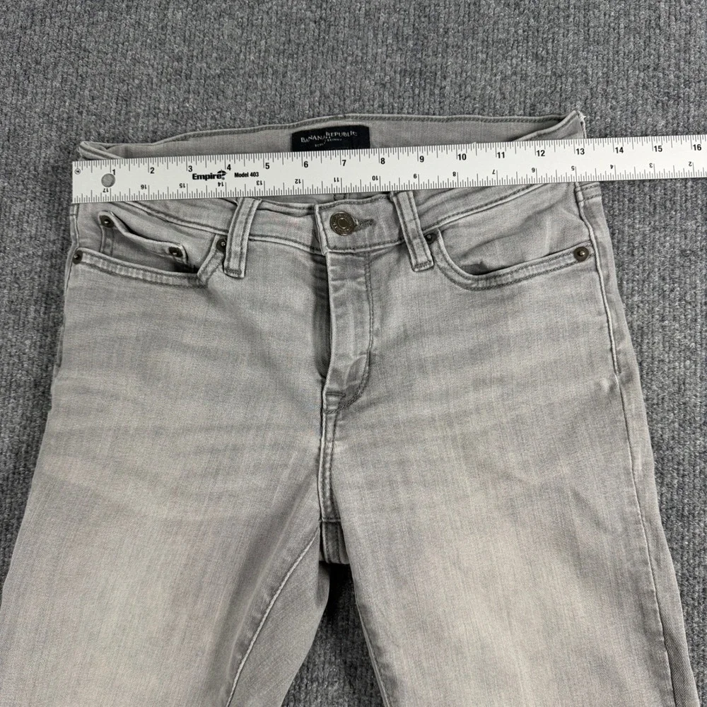 Banana Republic Sculpt Skinny Jeans Womens 26/2 LightGray Denim Pants Distressed